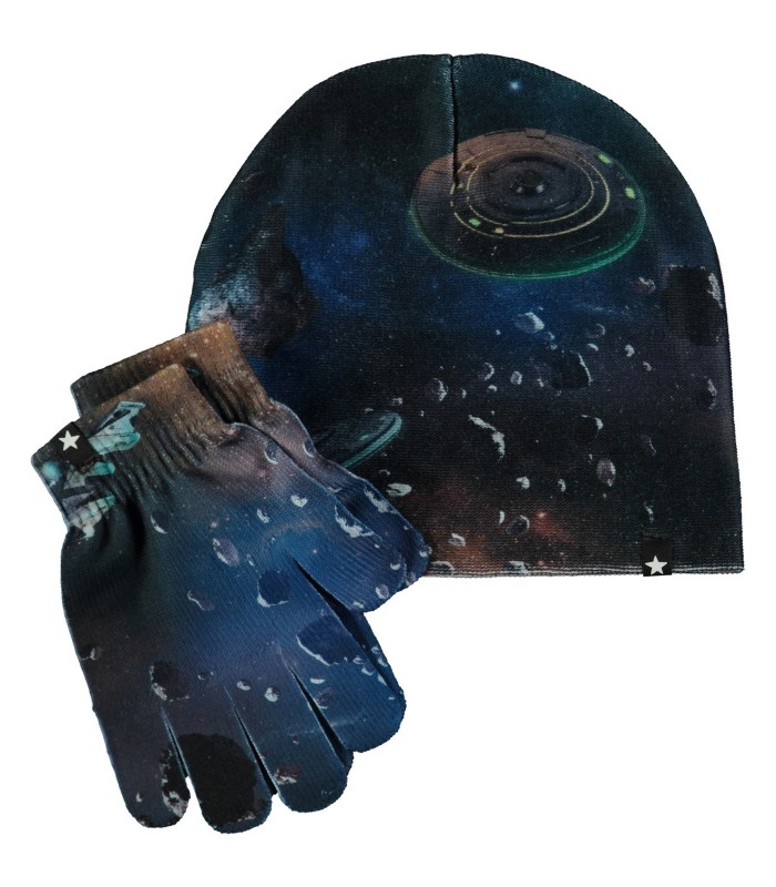 Molo детский комплект шапка+ перчатки Kaya UFO 7W23S903*3367